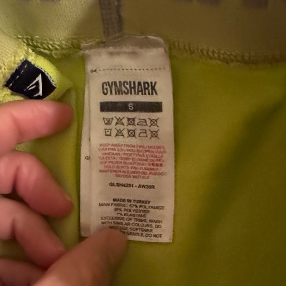 Gymshark Lime Green Athletic Shorts - Picture 4 of 4
